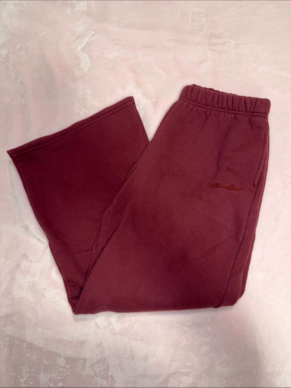 Edikted burgundy sweatpants